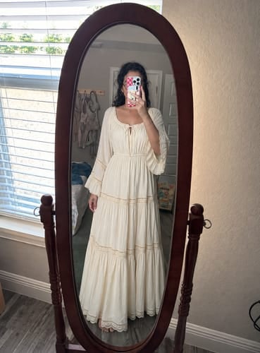 Customer photo of Georgia Off-Shoulder Tiered Maxi Dress