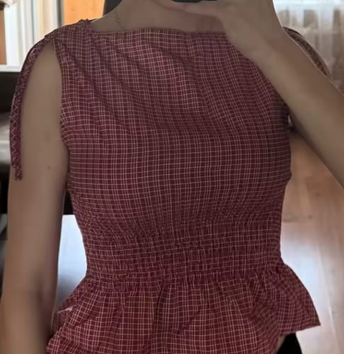 Customer photo of Eleanor Smocked Peplum Top