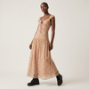 Plaid Tie Front Maxi Dress