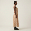 Plaid Tie Front Maxi Dress