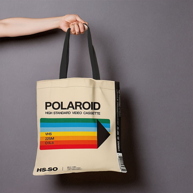 Polaroid-Inspired Vintage Canvas Tote Bag