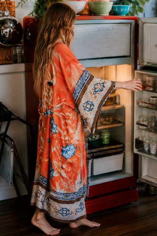 The Crimson Crane Kimono