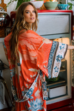 The Crimson Crane Kimono