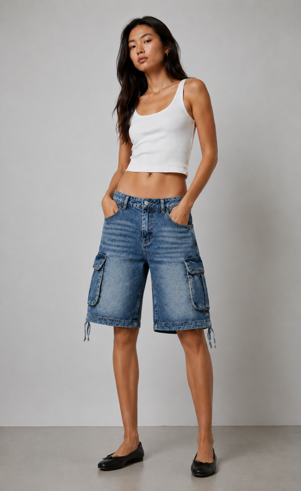 The Blue Heat Cargo Jorts