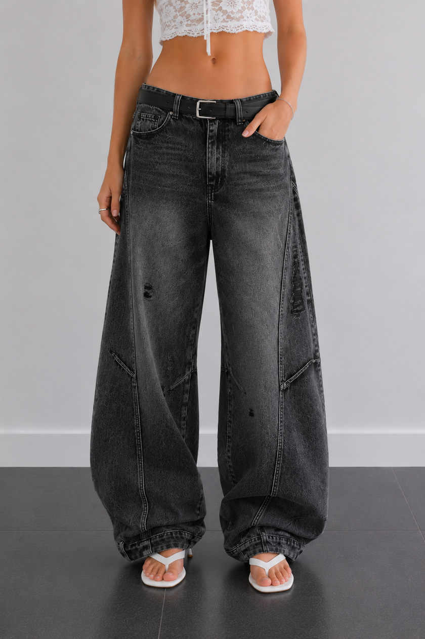 The Grunge Revival Barrel Jeans