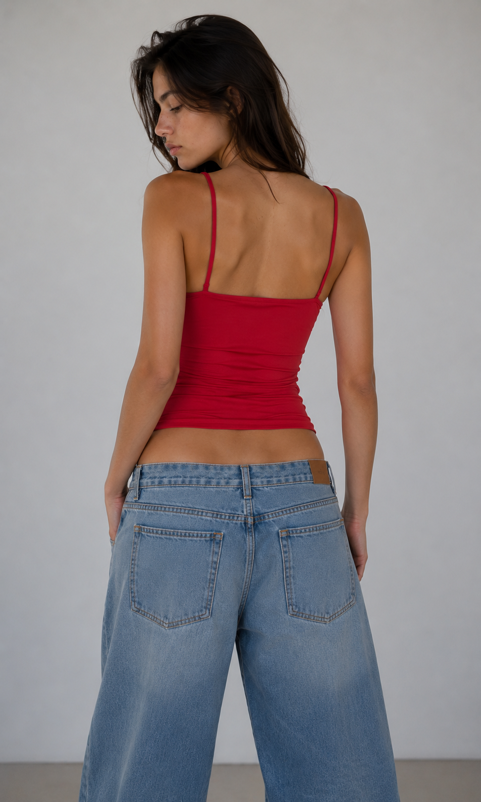 Deep V Ruched Crop Top