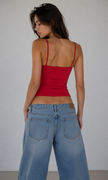 Deep V Ruched Crop Top