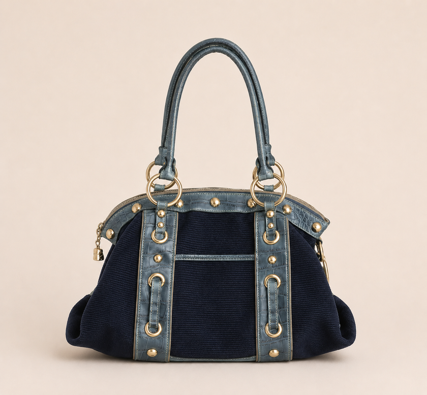 The Chrome & Canvas Satchel