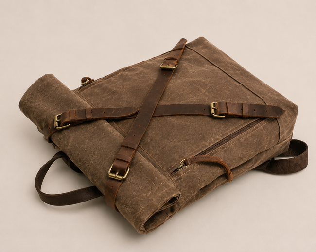 The Waxed Canvas Roll-Top Pack
