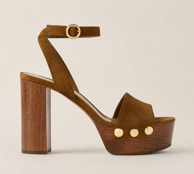 The Woodblock Suede Platform