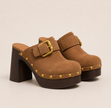 The Gold Buckle Platform Clog