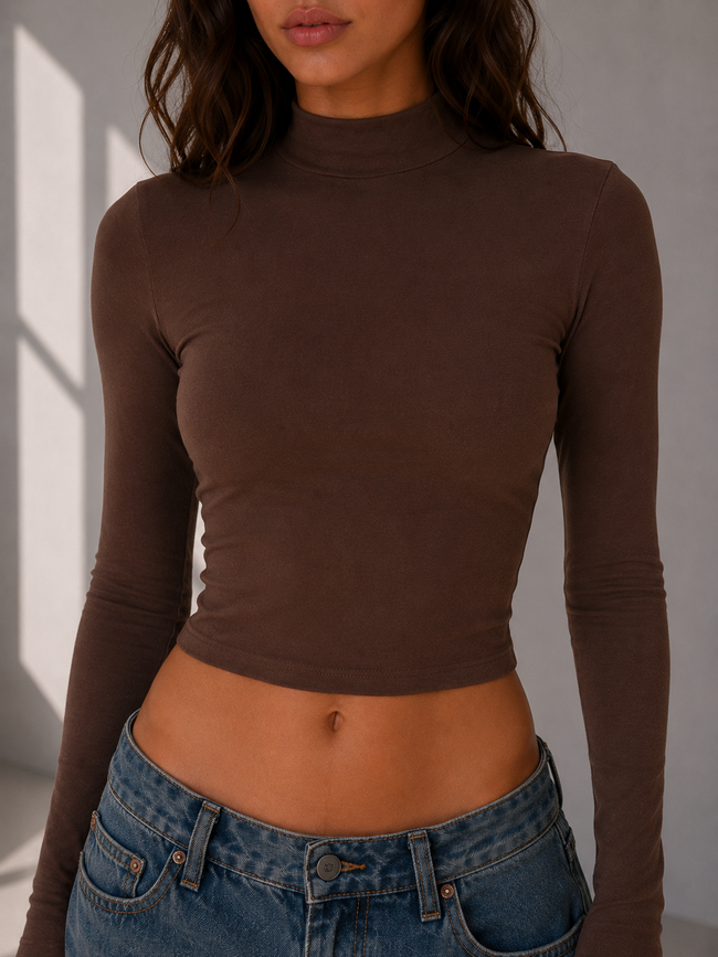 The Sleek Mock Neck Top