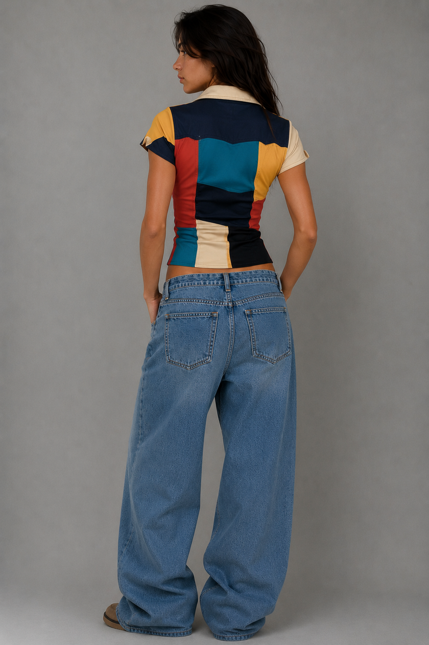 The Color Block Racer Top