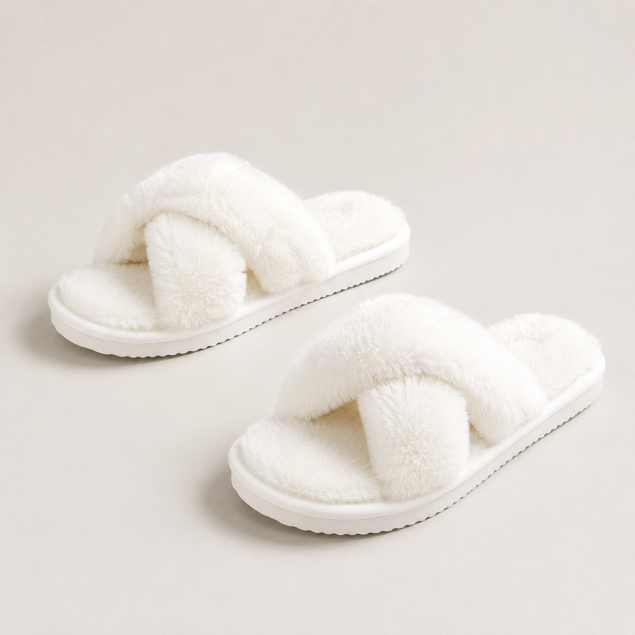 Cloud Chaser Fluffy Crossband Slippers