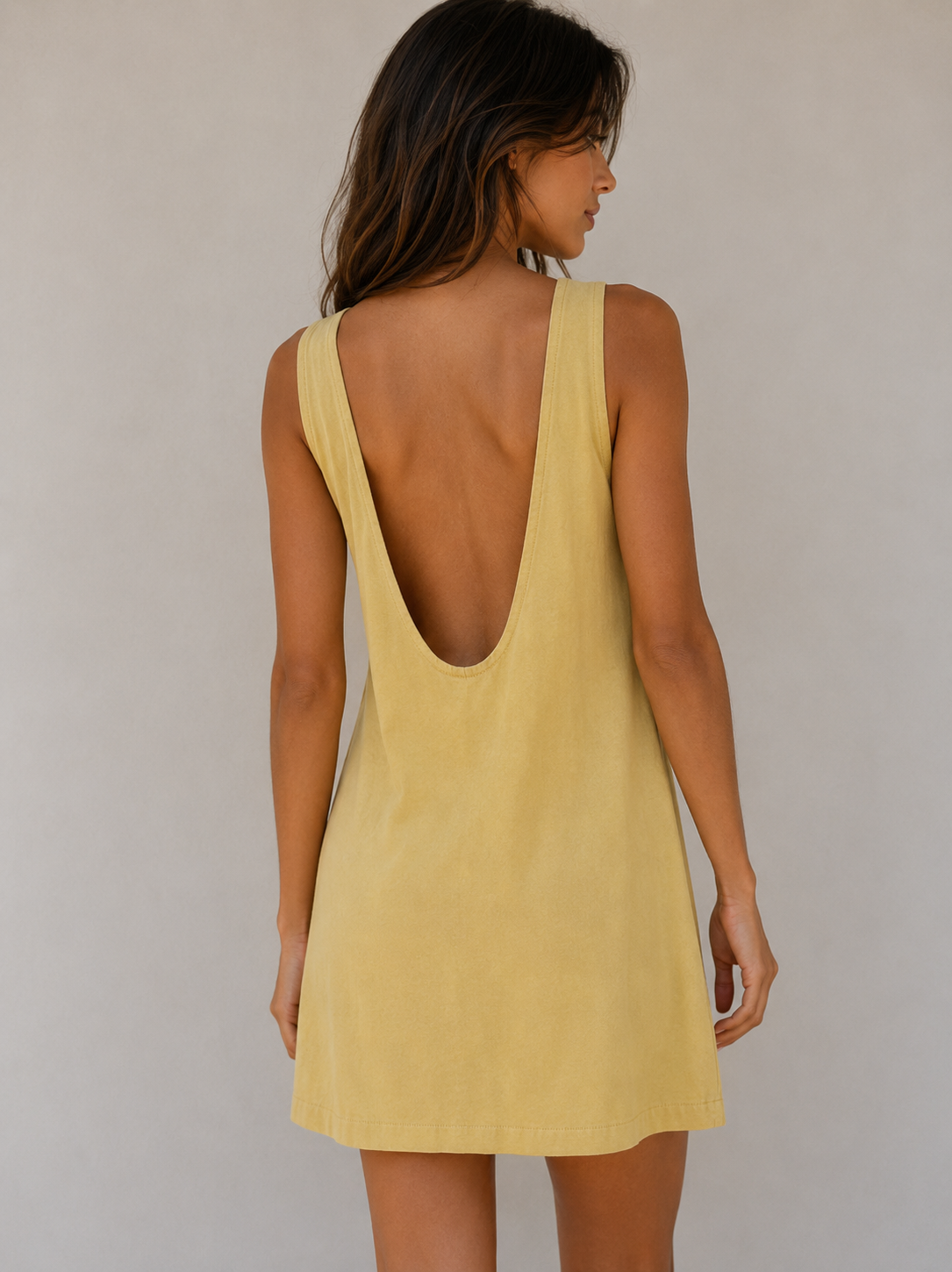 Relaxed Linen Blend Mini Dress