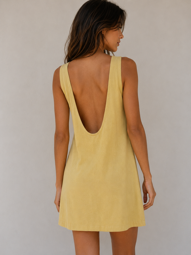 Relaxed Linen Blend Mini Dress