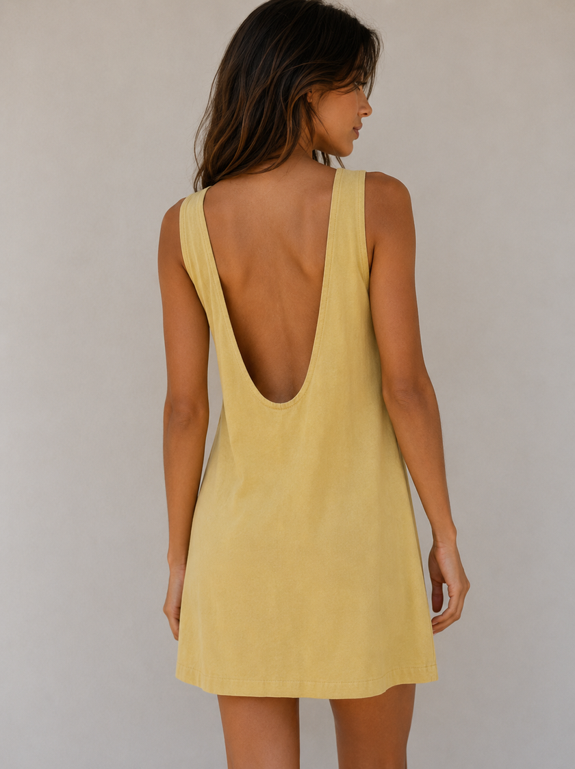 Relaxed Linen Blend Mini Dress
