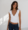 Simple Days V-Neck Crop Top