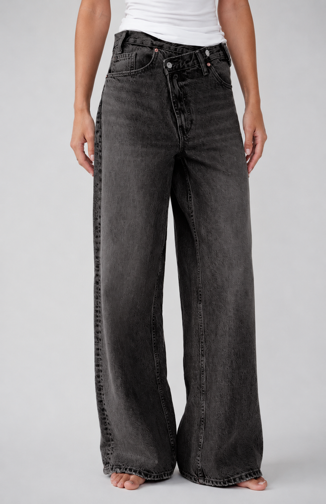 Colton Vintage Wash Wide-Leg Jeans