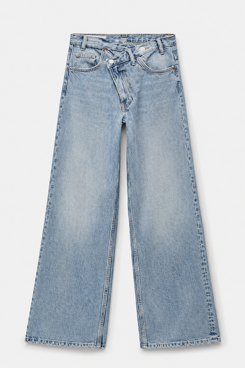 Colton Vintage Wash Wide-Leg Jeans