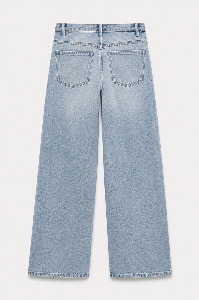 Colton Vintage Wash Wide-Leg Jeans