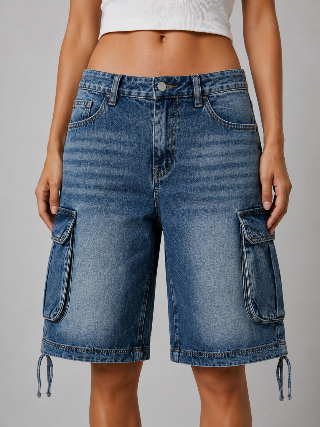 The Blue Heat Cargo Jorts