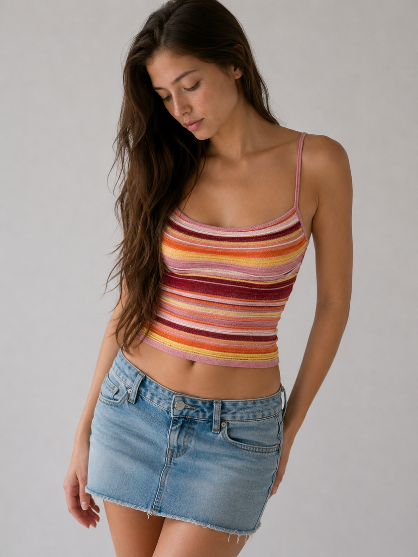Stripe Knit Cami Top