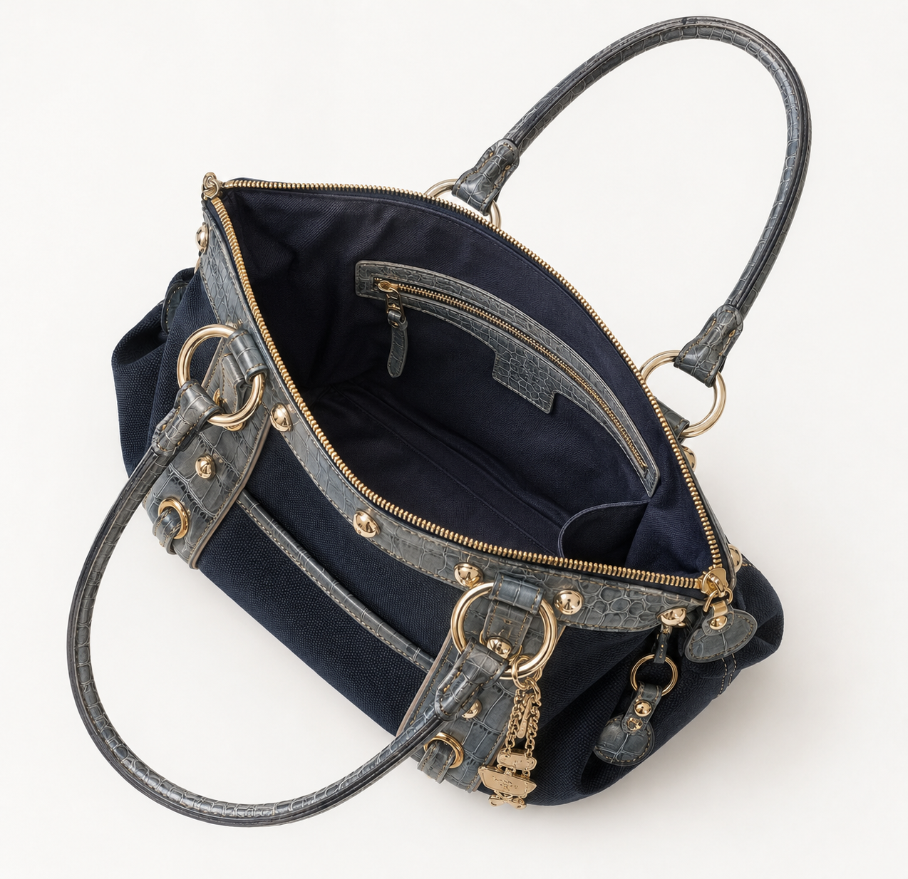 The Chrome & Canvas Satchel