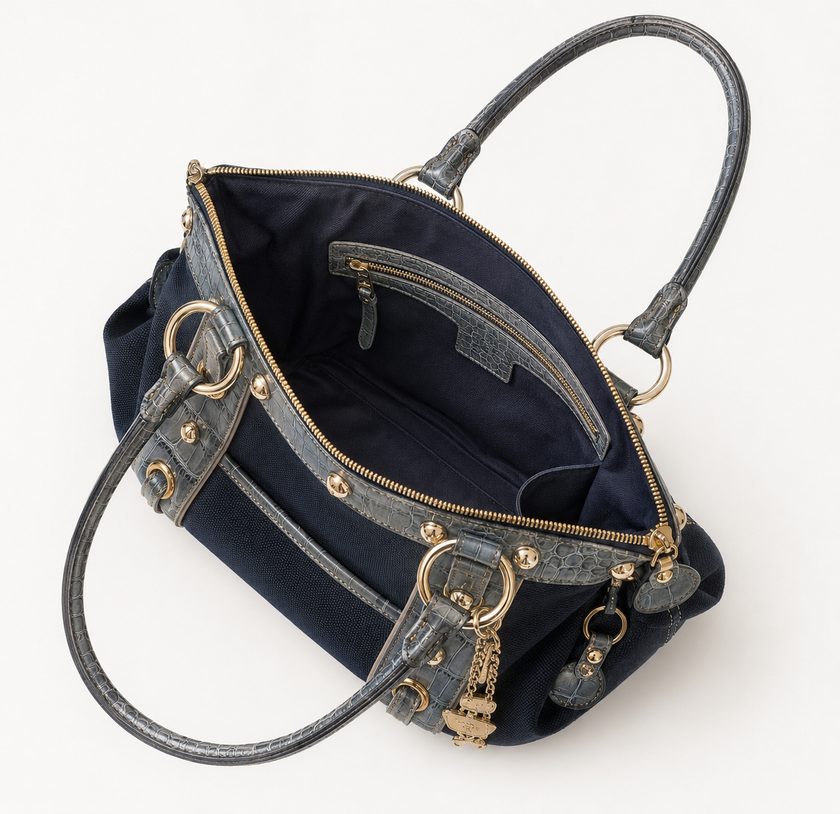 The Chrome & Canvas Satchel