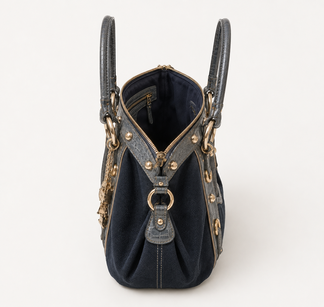 The Chrome & Canvas Satchel