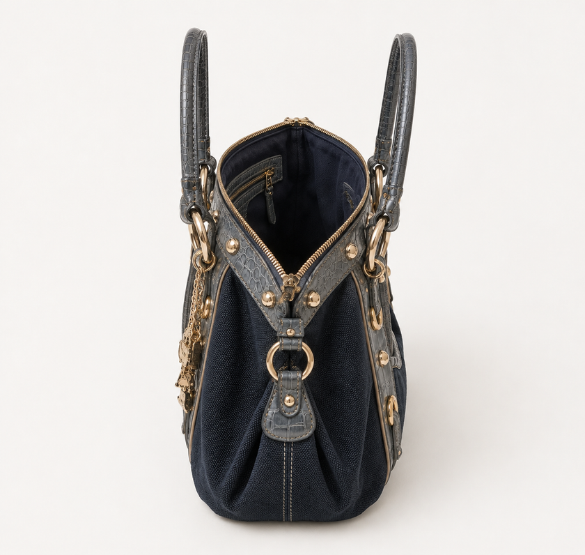 The Chrome & Canvas Satchel