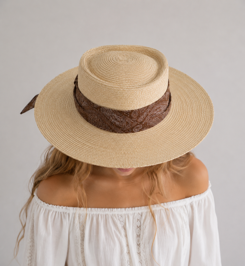 The Flat Crown Boater Hat