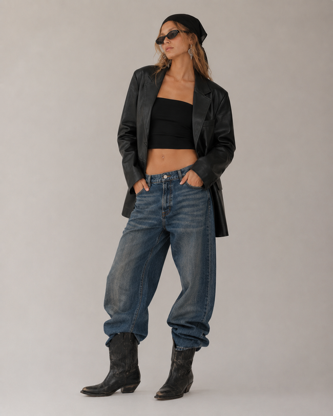 The Sable Leather Blazer