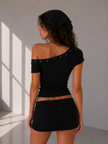 Studded Off Shoulder Top