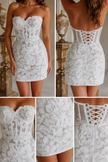 Romantic Lace Beaded Sheath Dress