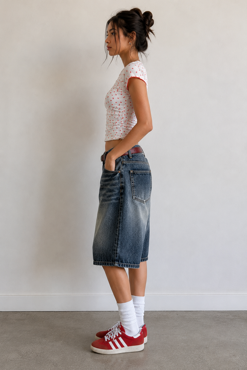 Vintage Washed Denim Jorts