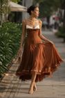 Cinnamon Muse Midi Dress