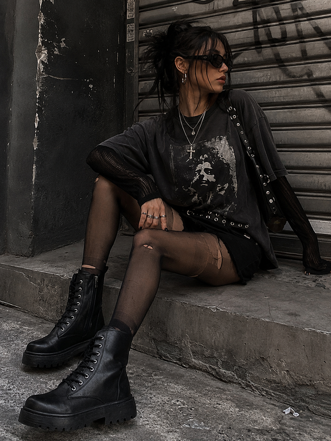 Midnight Combat Boots