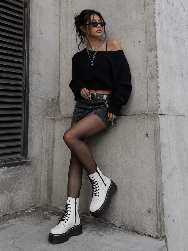 Vintage Platform Combat Boots