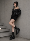Rebel Platform Buckle Boots