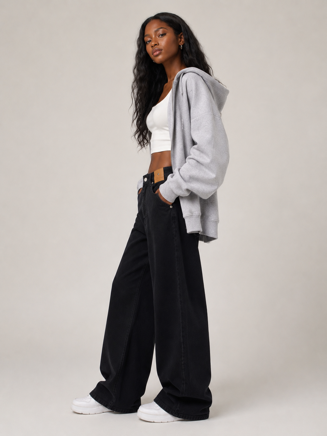 Midnight Motion Wide-Leg Jeans