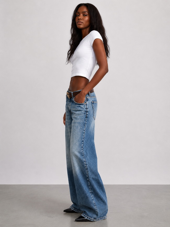 Velvet Rebel Wide-Leg Jeans