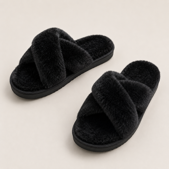 Cloud Chaser Fluffy Crossband Slippers