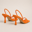 Strappy Hour Square Toe Slingback Heeled Sandals