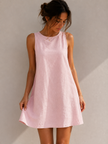 Relaxed Linen Blend Mini Dress