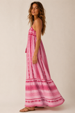 Embroidered Tassel Maxi Dress