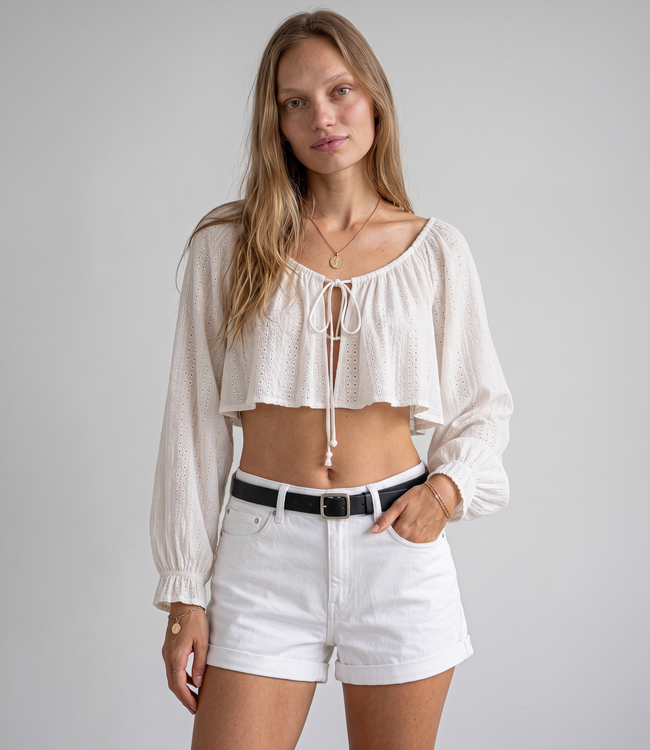 Coralie Cuffed Denim Shorts
