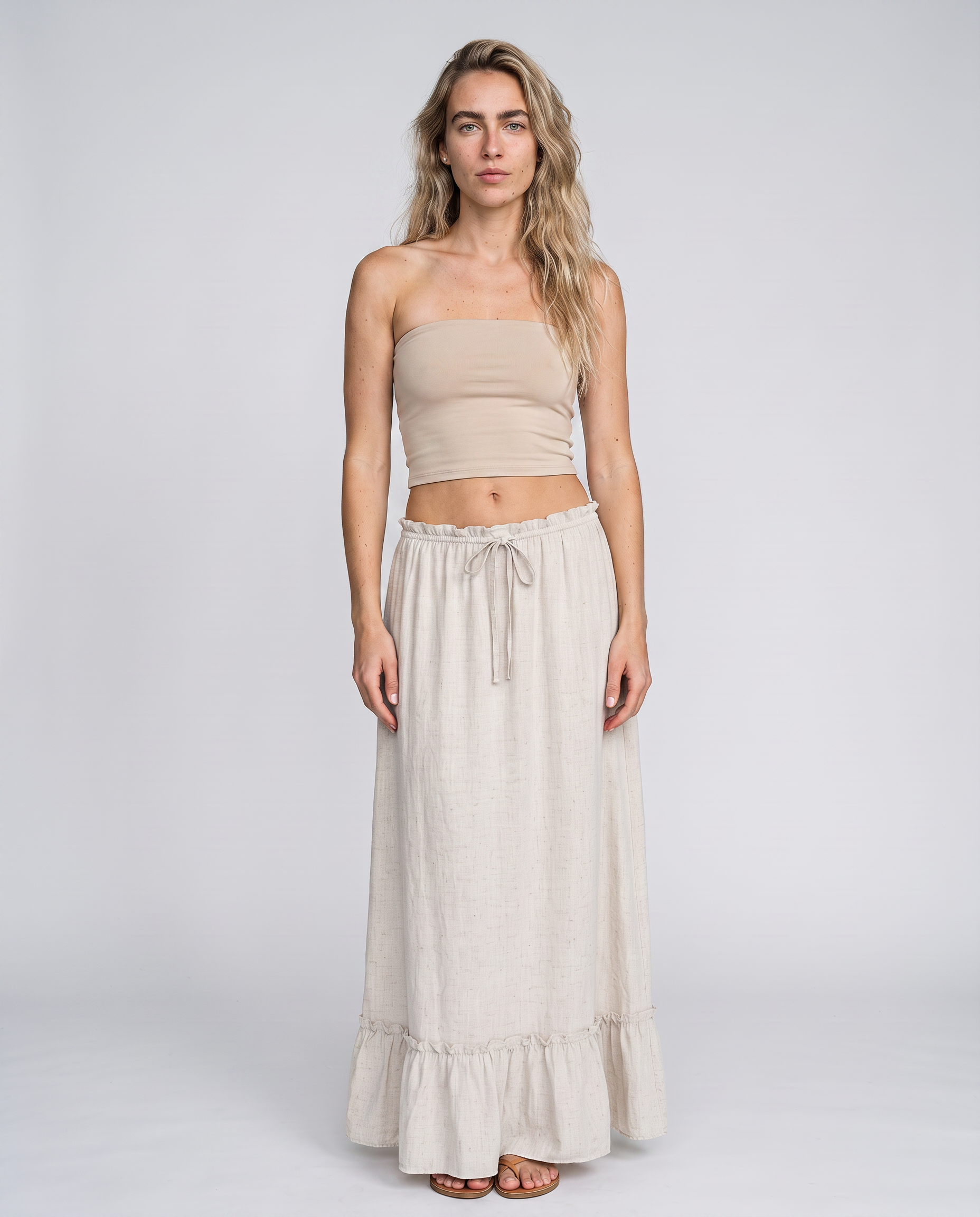 Linnea Ruffle Hem Maxi Skirt