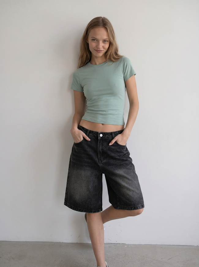 Nadia Denim Jorts