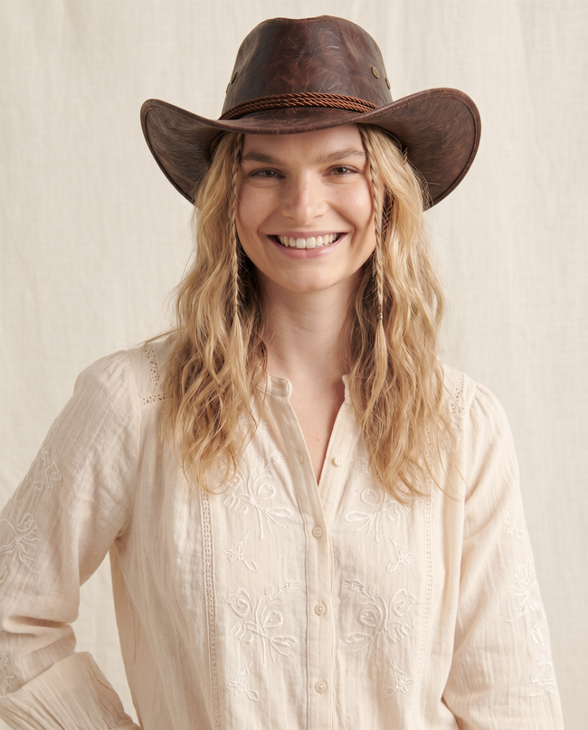 The Rancher Leather Cowboy Hat